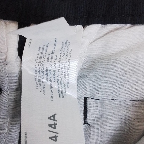 Carter's Kid Cotton Slim Fit Khaki Pants Boy's Size 4 in Black - Picture 10 of 11